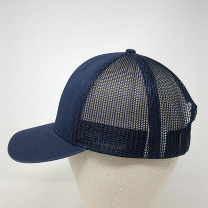 NV Caps Snapback Trucker Hat Blue One Size Adjustable Mesh Back Blank