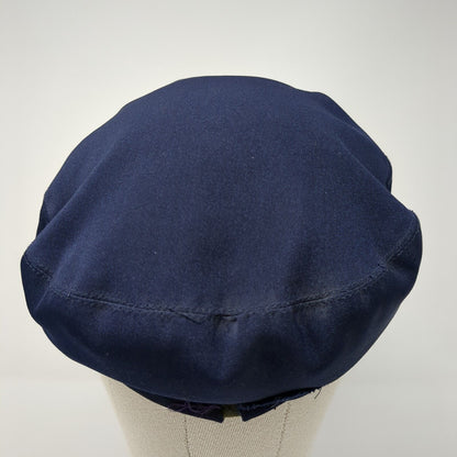 Unbranded Fitted Newsboy Pressboy Cap Hat Blue One Size Solid Blank