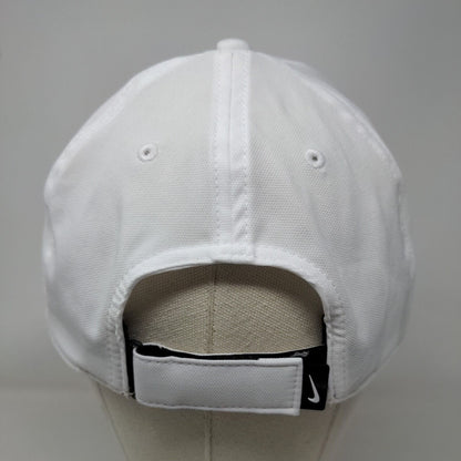 Nike Club Cap Strapback Hat White L/XL Adjustable Swoosh Dri-Fit 6 Panel