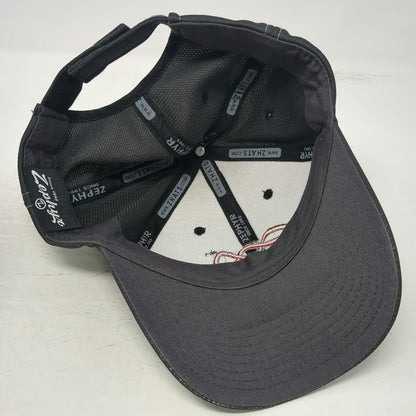 Zephyr Baseball Cap Gray One Size Park City Red Embroidery Performance Mesh Hat