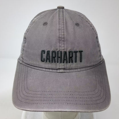 Carhartt Baseball Cap Gray OS Embroidered Logo Adjustable Cotton Canvas Hat