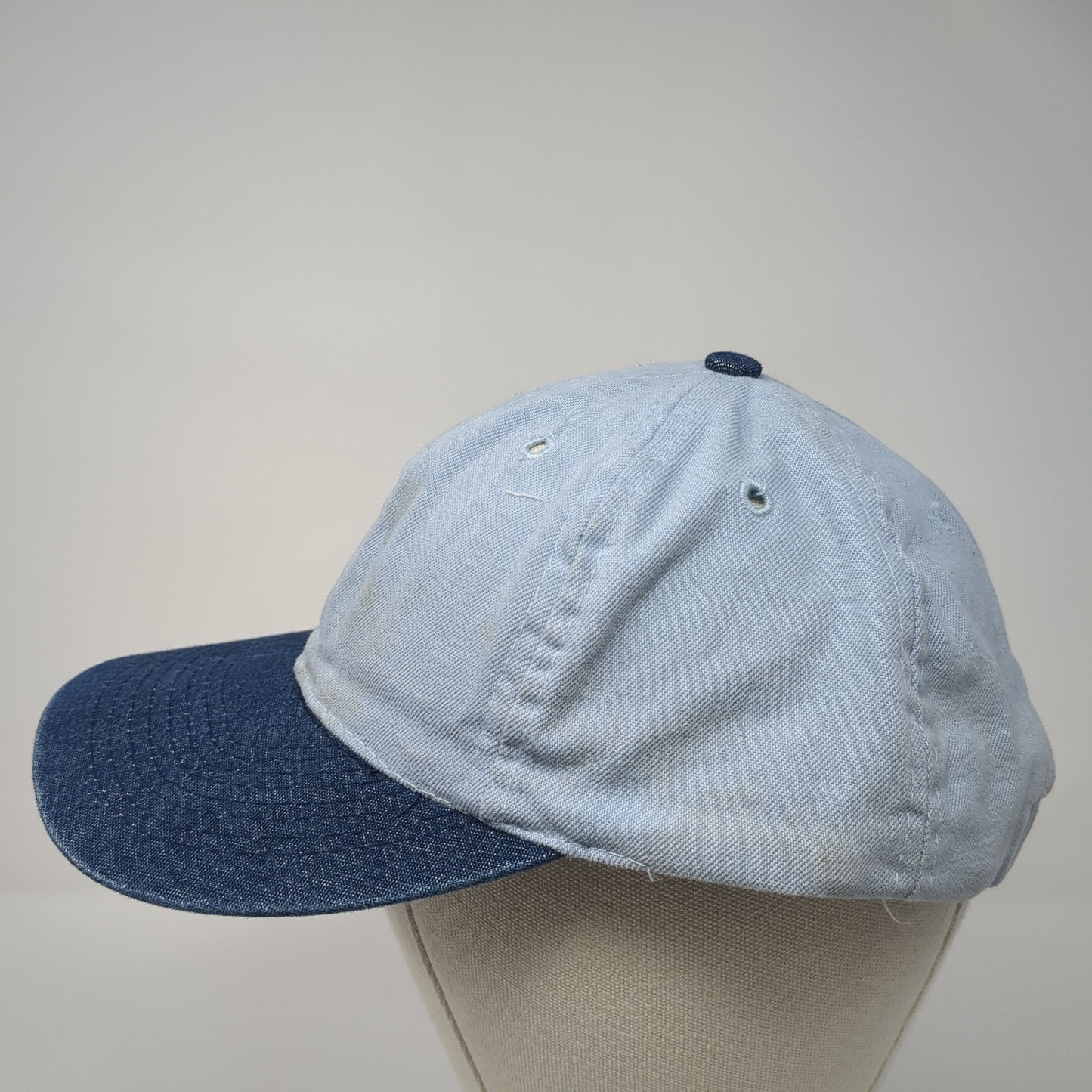Otto Snapback Hat Blue One Size Adjustable Colorblock Vented Holes 6 Panel Blank
