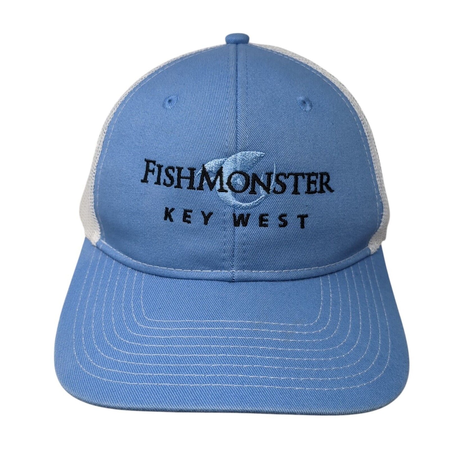 Fish Monster Key West Snapback Mesh Back Trucker Hat Blue One Size