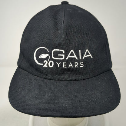 Rustek 5 Panel Hat Black One Size Gaia 20 Years Organic Cotton Bamboo Cork Brim