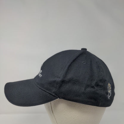 Nicholas & Company Strapback Hat Black One Size Adjustable Embroidered AMC