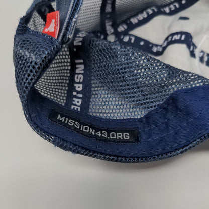 Mission43 Idaho USA Strapback Trucker Hat Blue OSFA Mesh Back 6 Panel