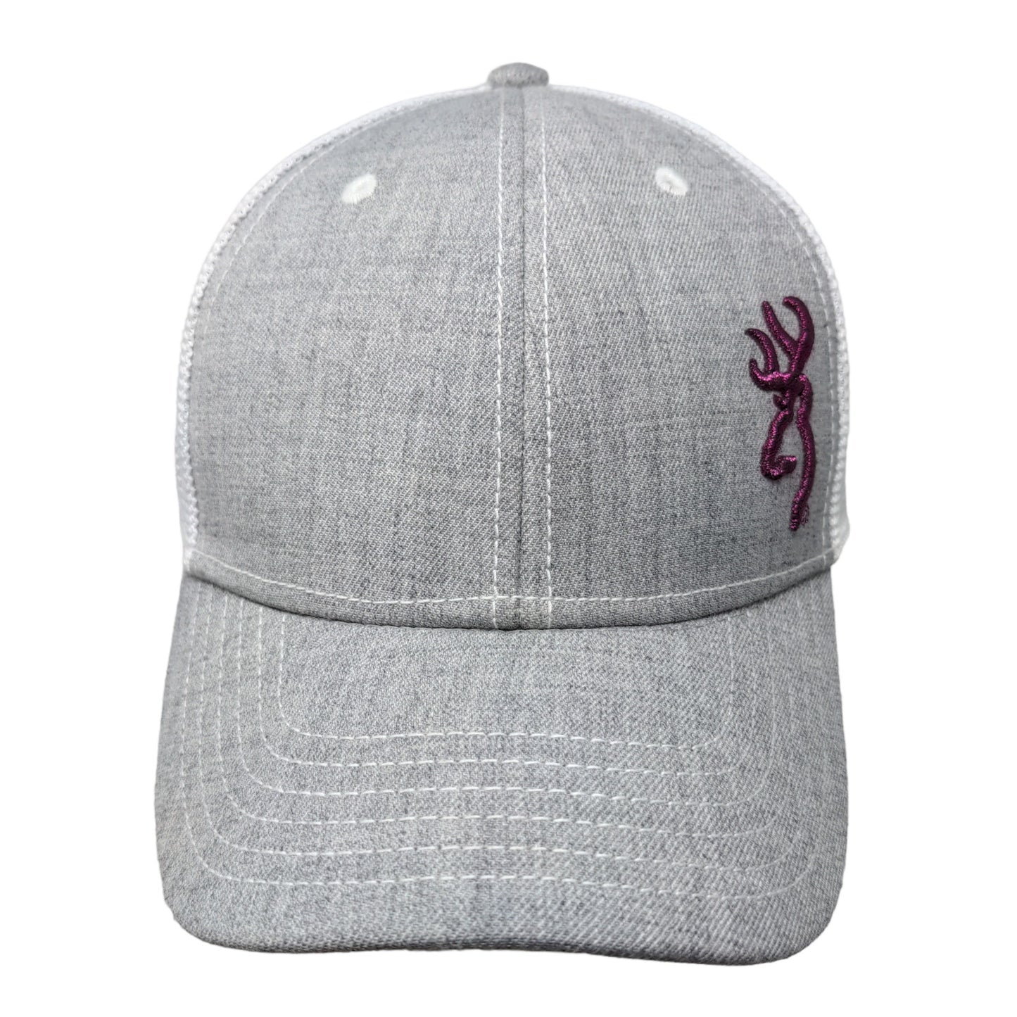 Browning Women's Strapback Mesh Back Hat Gray OSFM Embroidered Logo