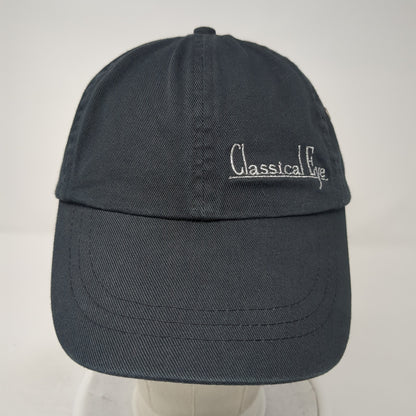 Classical Eye Slideback Baseball Cap Black One Size Adjustable Embroidered