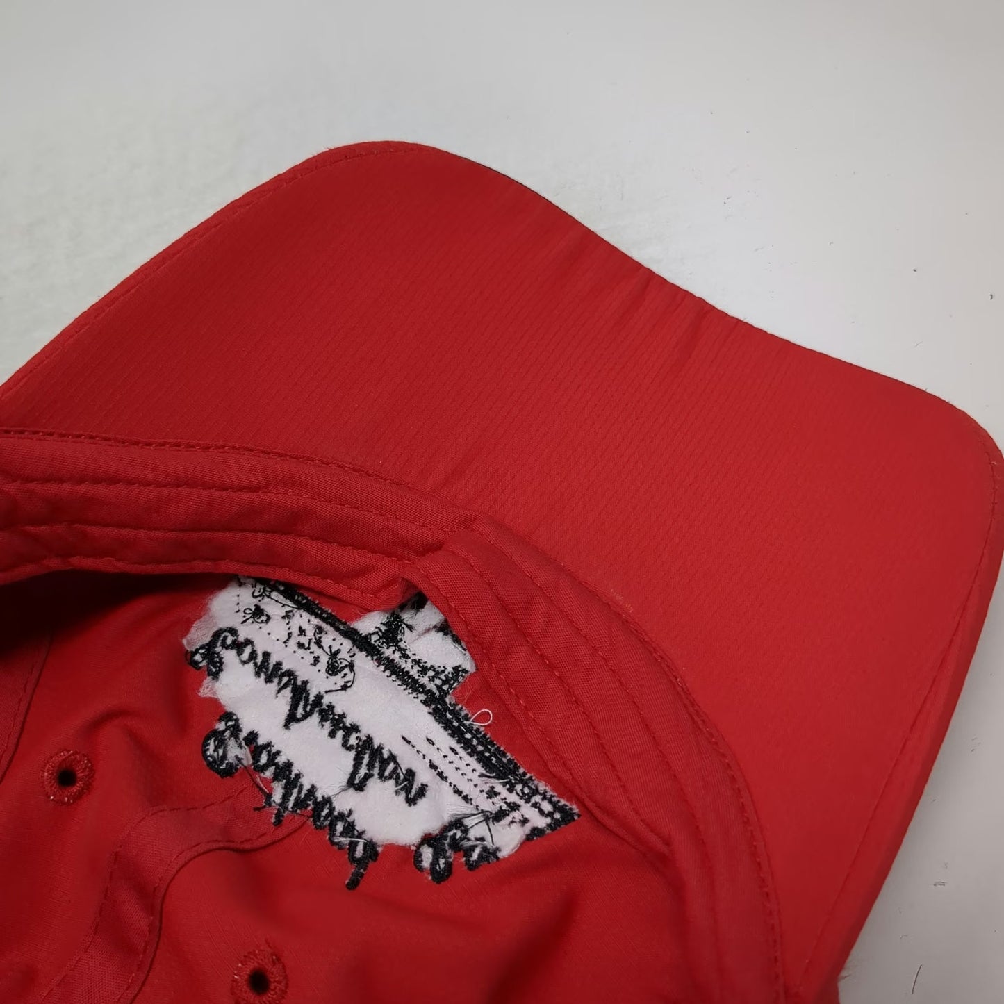 KC Caps Railroad Construction Co Train Baseball Cap Red One Size Strapback Hat