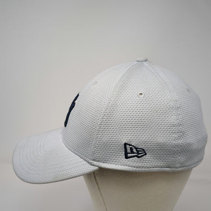 New York Yankees MLB New Era Baseball Cap Gray Blue L 39THIRTY Stretch Fit Mesh