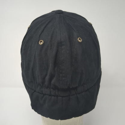 Magic Headwear Fitted Trapper Hat Black XL Faux Fur Lined Ear Flap Blank