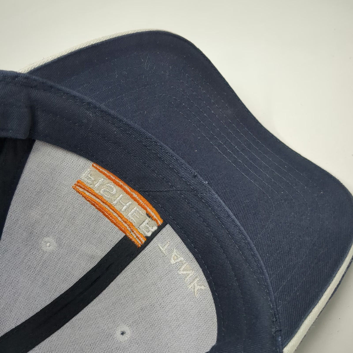 Fisher Tank Baseball Cap Blue Orange White One Size Employee Owned American Flag