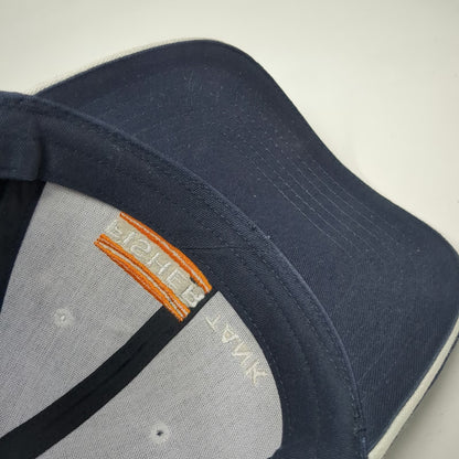 Fisher Tank Baseball Cap Blue Orange White One Size Employee Owned American Flag