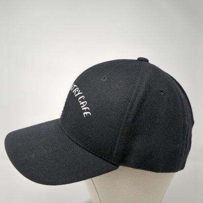 The Country Cafe Strapback Hat Black One Size Adjustable 6 Panel Decky