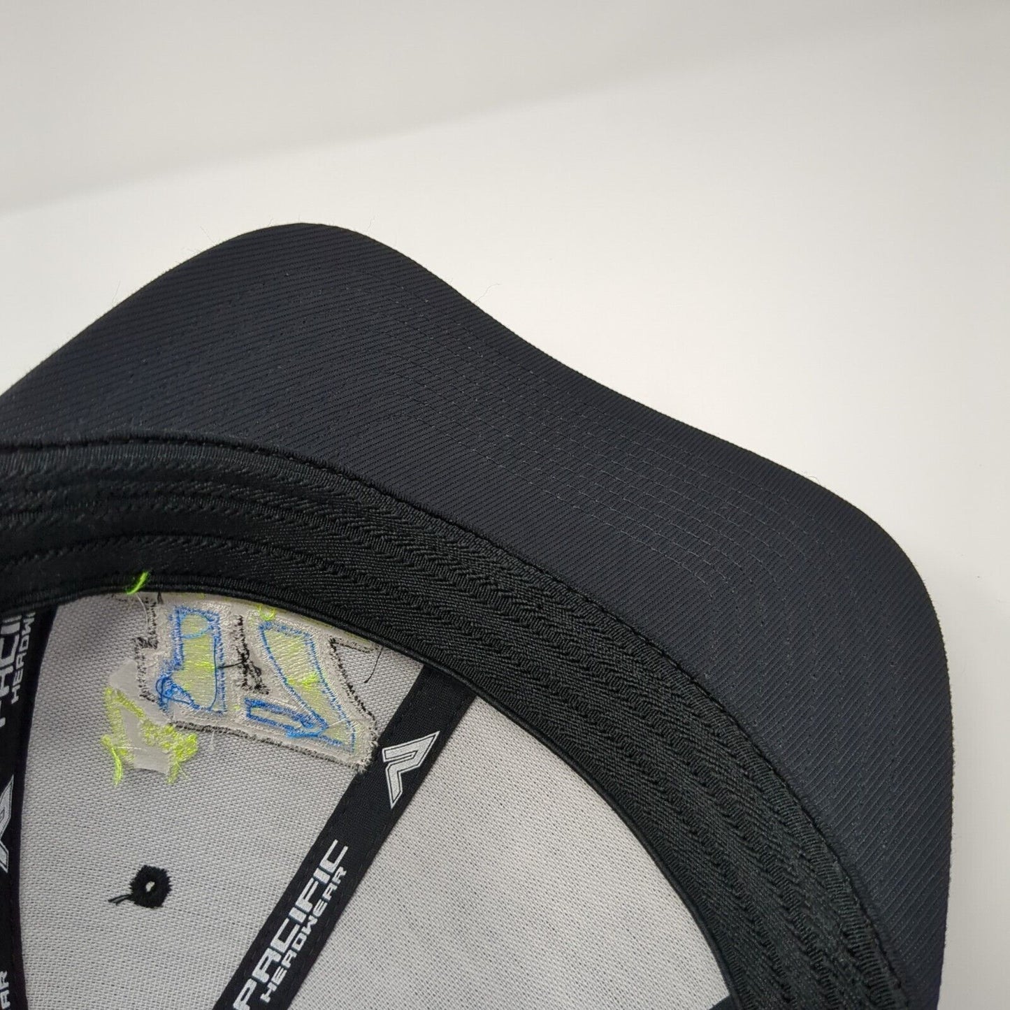 Zack Telford 17 Fitted Trucker Hat Black 6 7/8-7 3/8 Flexfit Embroidered Mesh