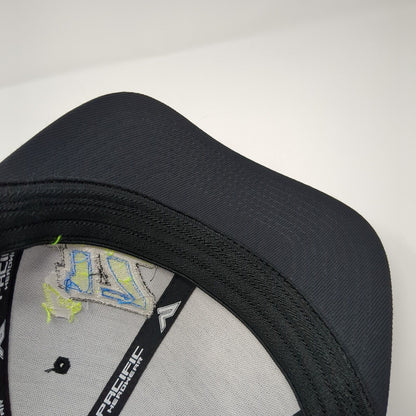 Zack Telford 17 Fitted Trucker Hat Black 6 7/8-7 3/8 Flexfit Embroidered Mesh