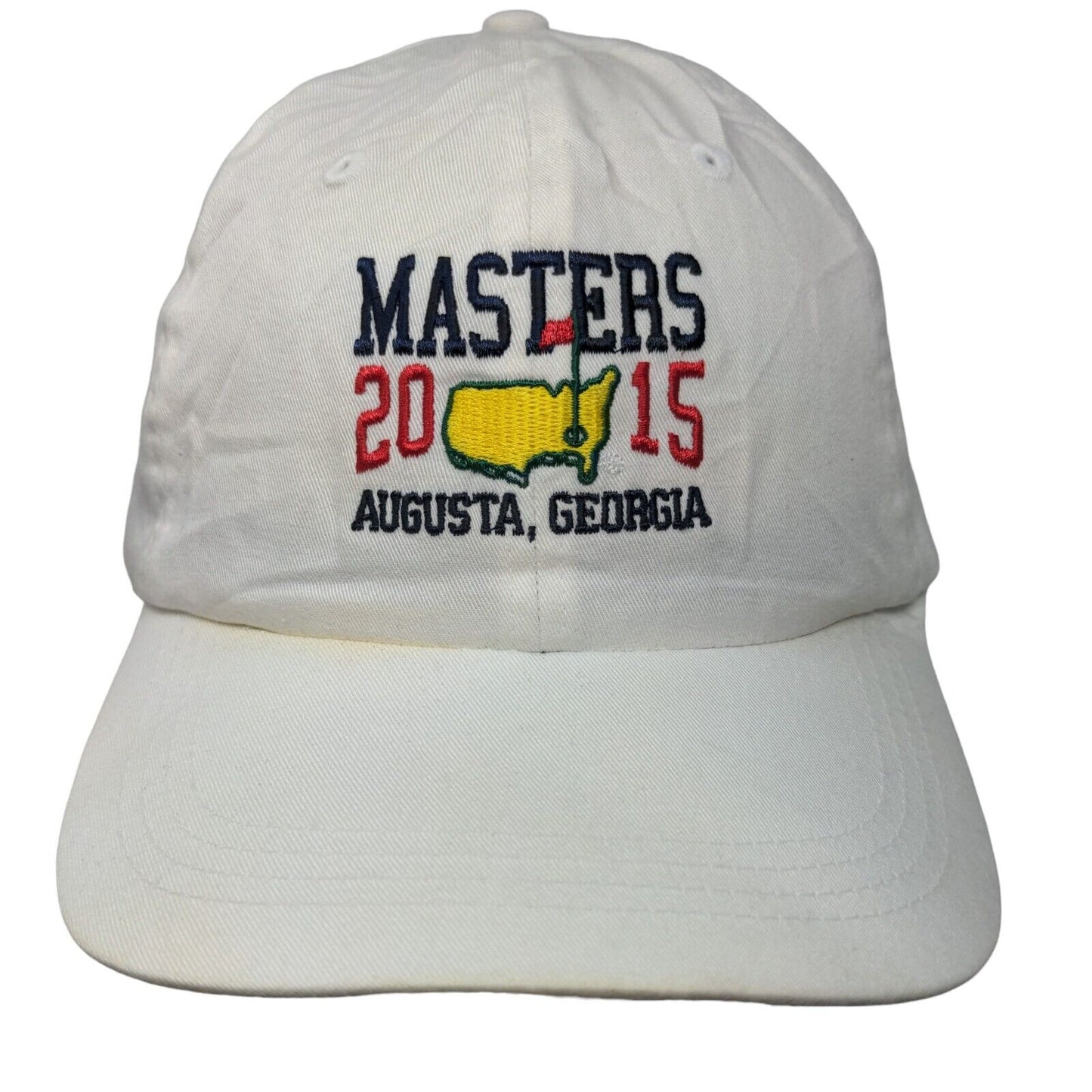 Masters 2015 Augusta Georgia Slideback Hat White One Size Embroidered
