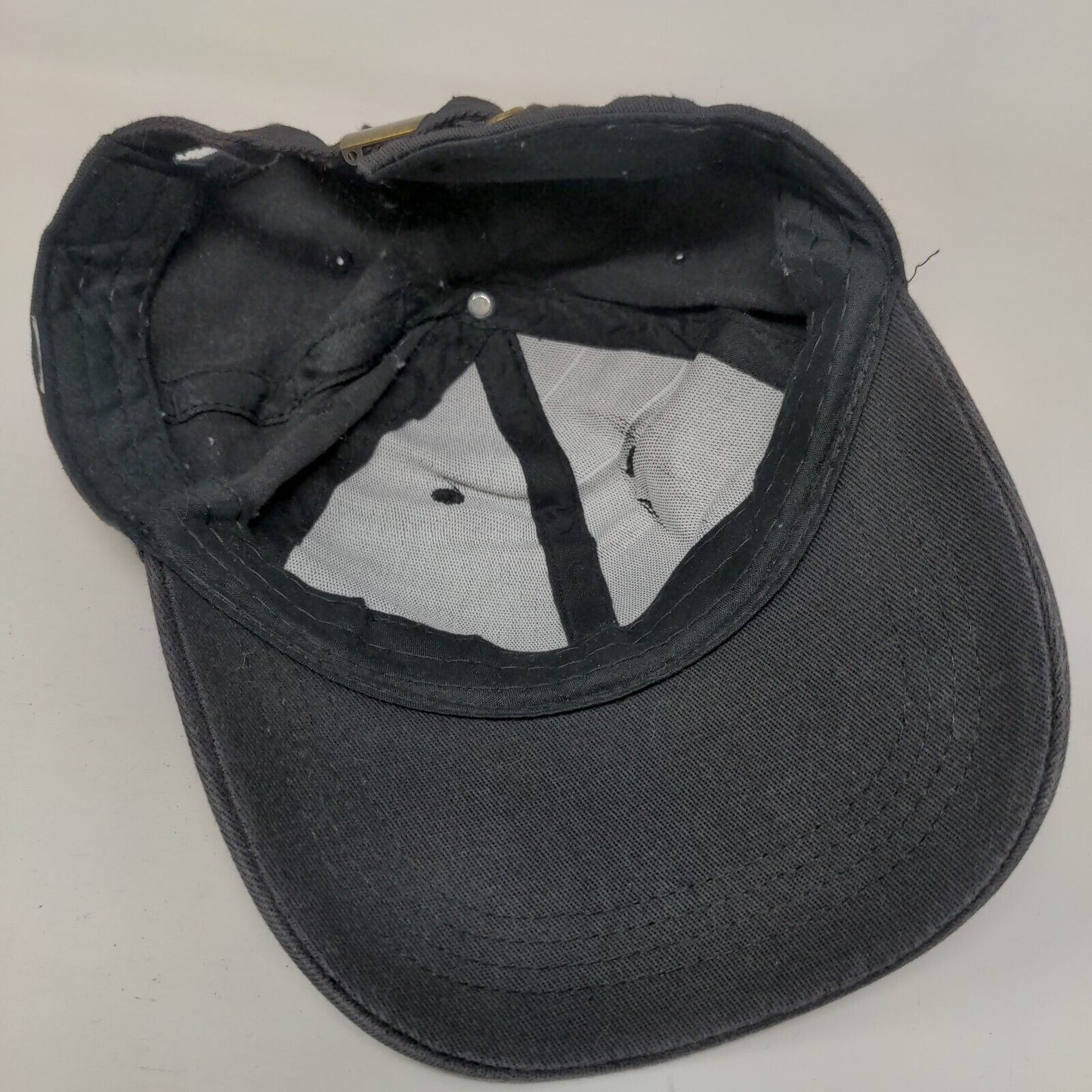 Fox Slideback Hat Black One Size Adjustable Vent Holes 6 Panel