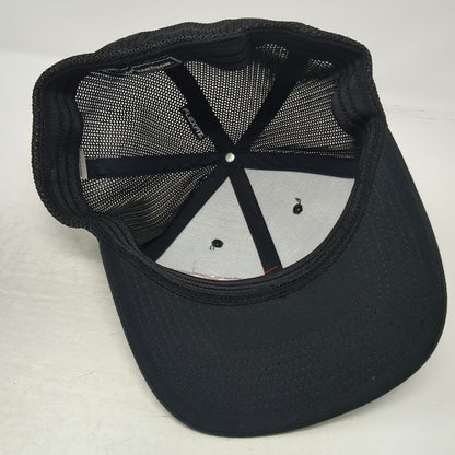 Richardson Baseball Cap Black XL Mesh Back Flexfit FXS Logo Embroidered Hat