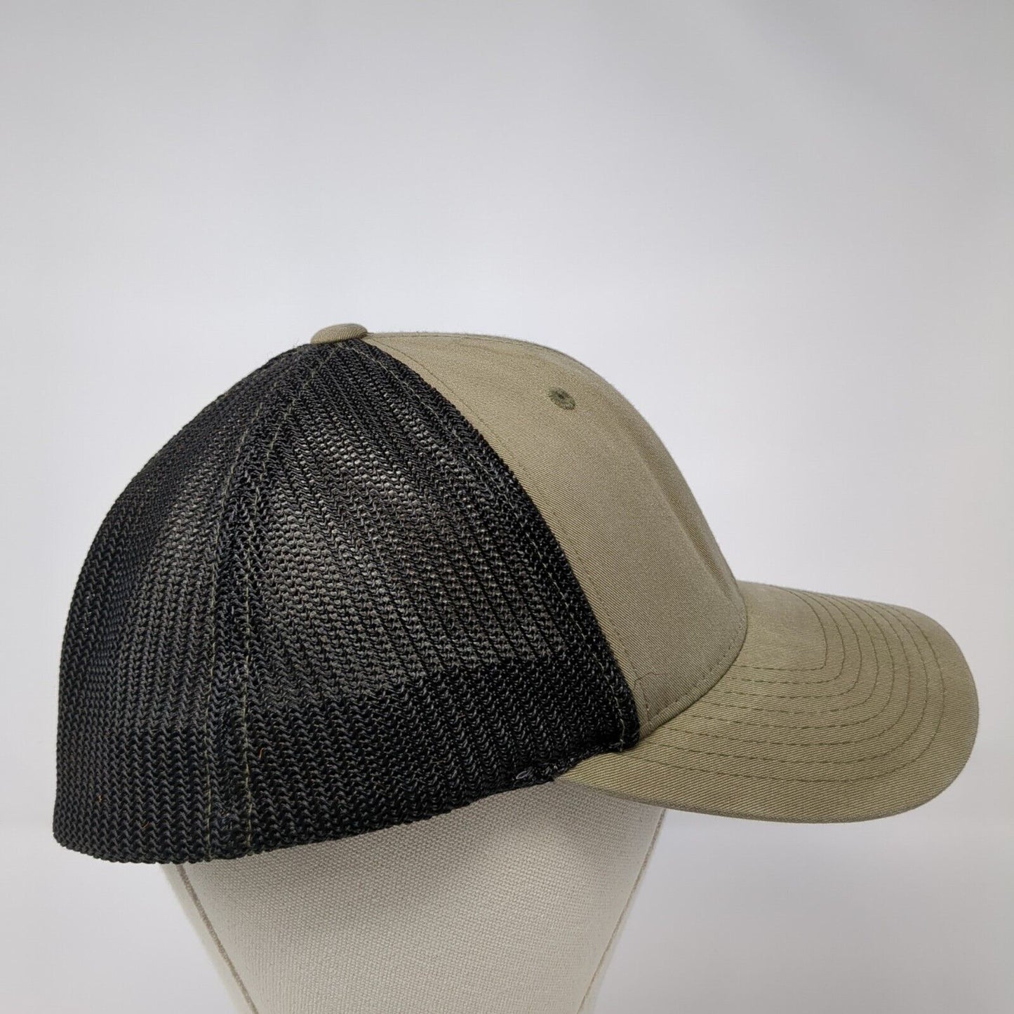 Hawktech Fitted Mesh Back Trucker Hat Brown L/XL Colorblock Richardson