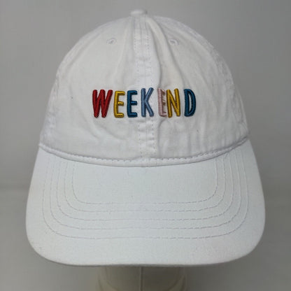 Unbranded Men's Slideback Hat White Size OSFM Embroidered Weekend Logo