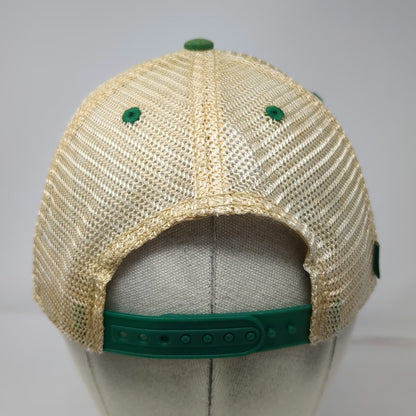 Legacy Trucker Hat Green Beige One Size Hawkins Patch Mesh Snapback Curved Brim
