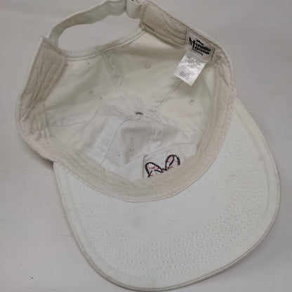 Minnie Mouse Slideback Hat White One Size Adjustable Embroidered Disney