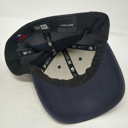Detroit Tigers MLB New Era Baseball Cap Blue Orange White XL Mesh Back Stretch