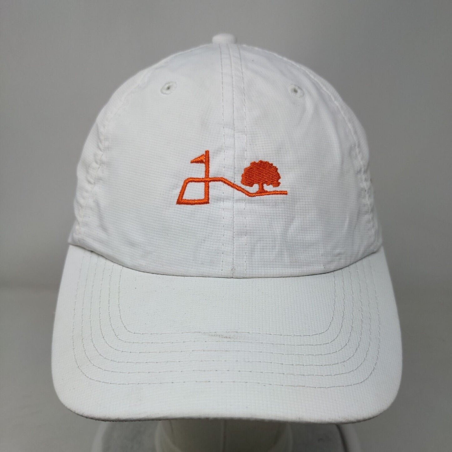 Imperial Strapback Golf Hat White OSFA Embroidered Vent Holes 6 Panel