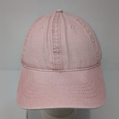 Unbranded Slideback Hat Pink One Size Adjustable Vented Holes 6 Panel Blank