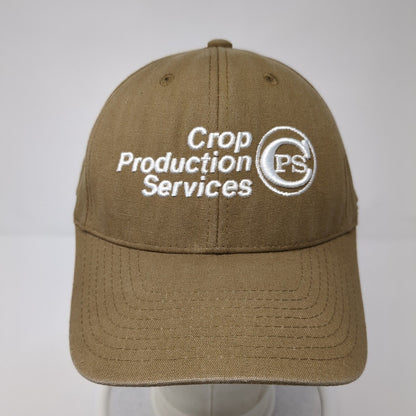 Crop Production Services Strapback Hat Brown One Size Embroidered