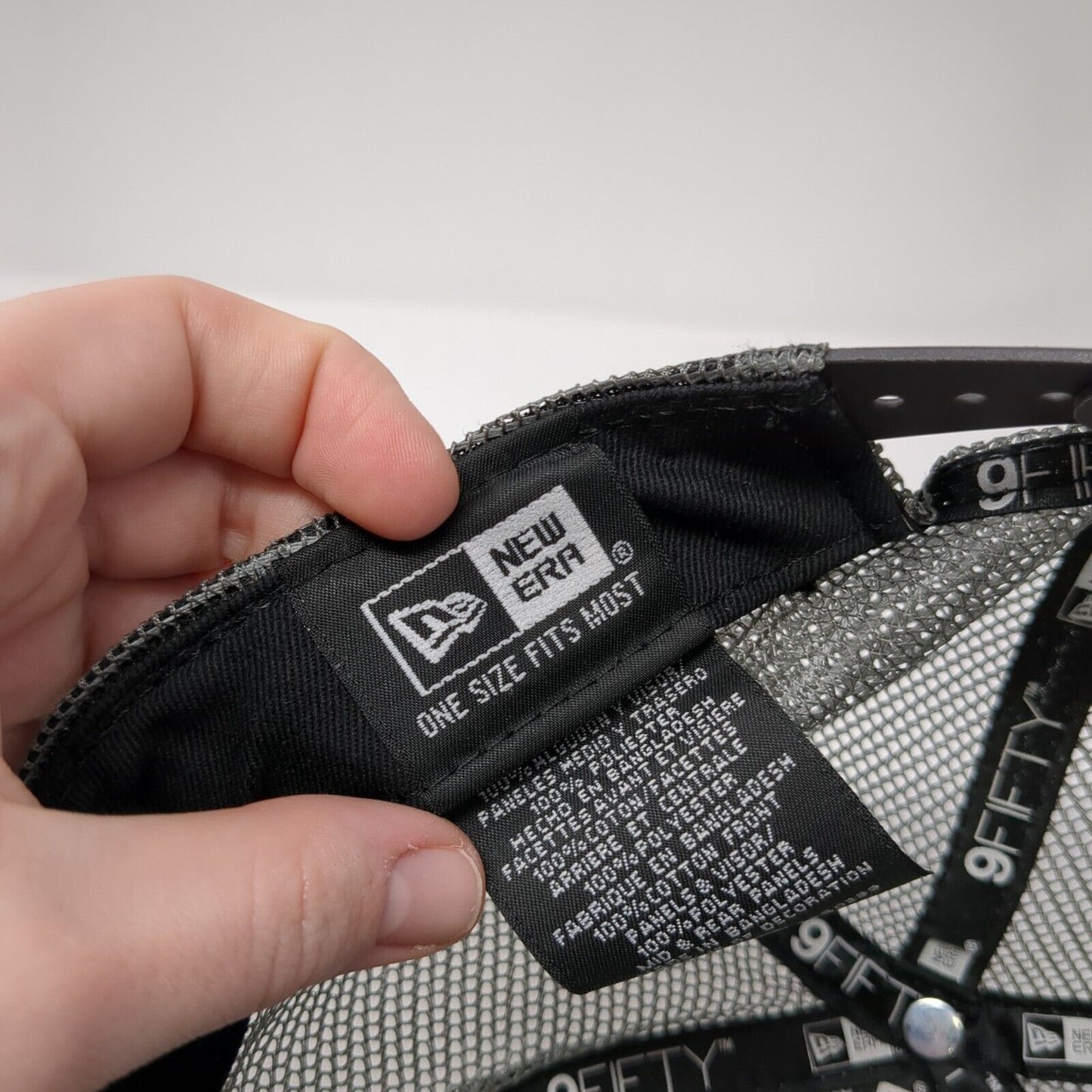 Letter M Snapback Mesh Back Trucker Hat Gray One Size New Era 9Fifty