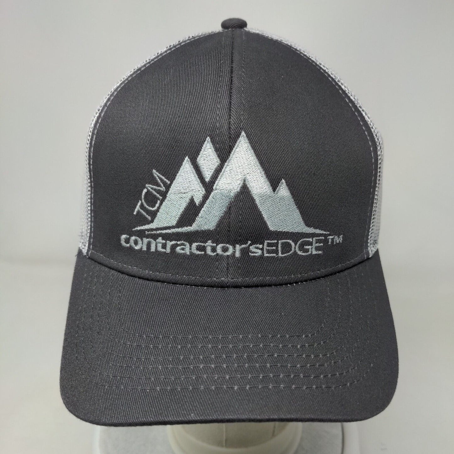 TCM Contractor's Edge Snapback Mesh Back Trucker Hat Gray OSFM 6 Panel