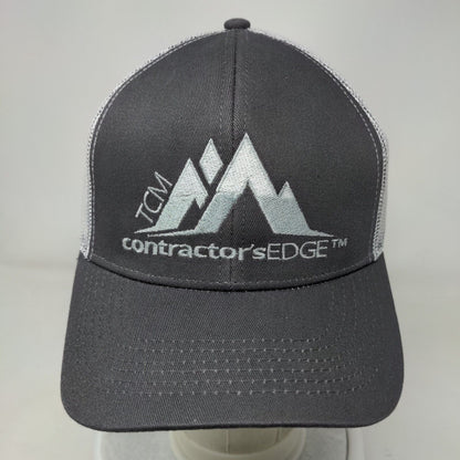 TCM Contractor's Edge Snapback Mesh Back Trucker Hat Gray OSFM 6 Panel