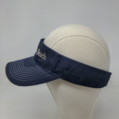 Shade Shack Men's Strapback Sun Visor Cap Hat Blue Embroidered Bradenton Beach