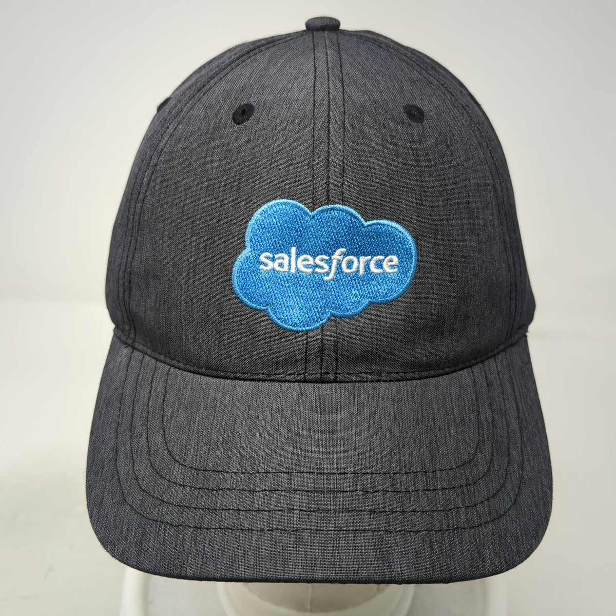 Quake City Caps Baseball Cap Gray One Size Salesforce Cloud Logo Heathered Hat