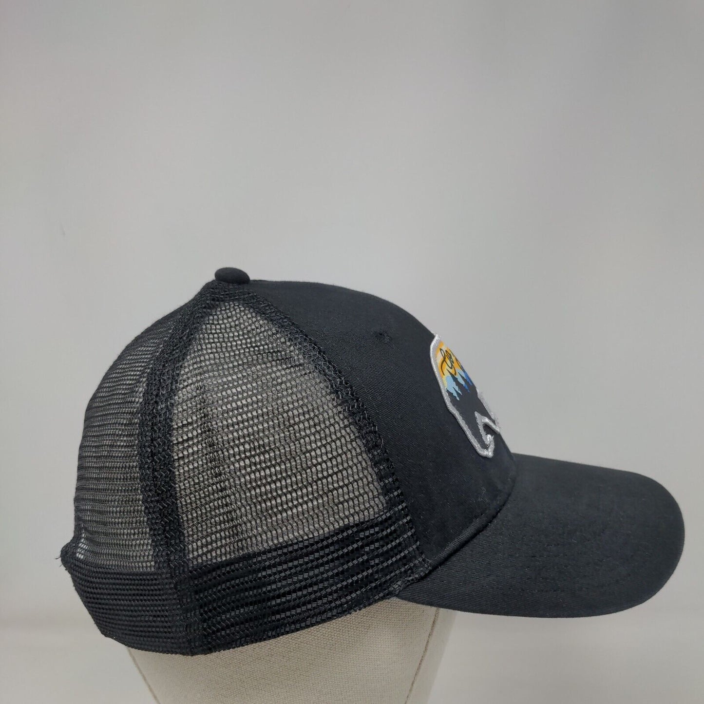 Go Outside Snapback Trucker Hat Black One Size Adjustable Mesh Back Avalanche