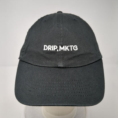 Drip Mktg Slideback Hat Black One Size Adjustable Embroidered 6 Panel