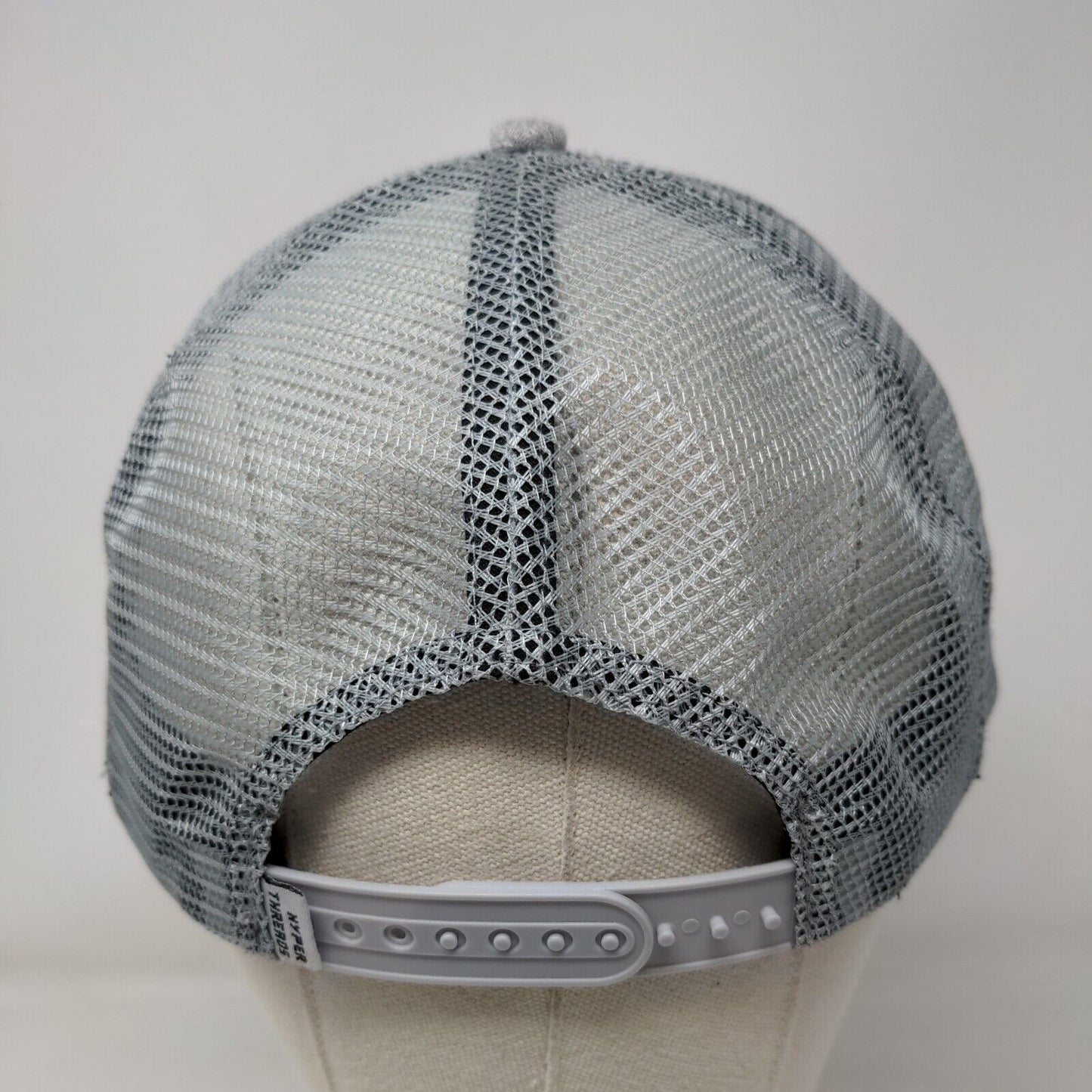 Hyper Threads Snapback Trucker Hat Gray One Size Adjustable Mesh Back 6 Panel