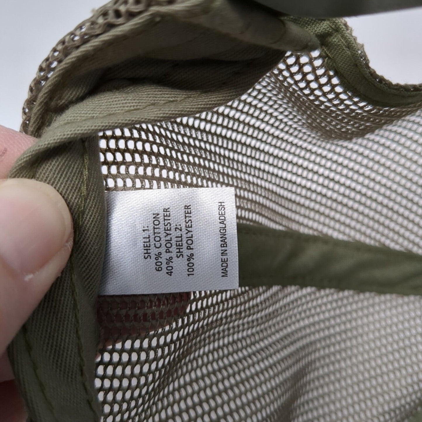 Mill 95 Leather Patch Snapback Trucker Hat Green M/L Mesh Back 6 Panel