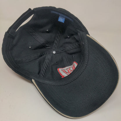 Port Authority Men's Strapback Hat Black Embroidered W Lacross Logo Cotton