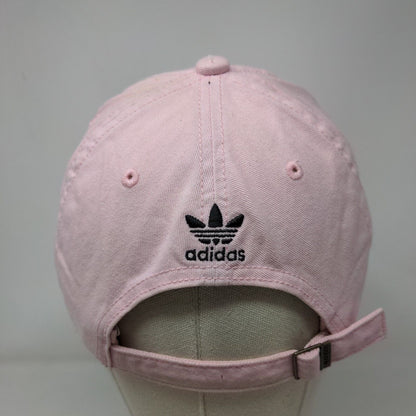 Adidas Slideback Hat Pink OSFW One Size Adjustable Embroidered Trefoil Cotton