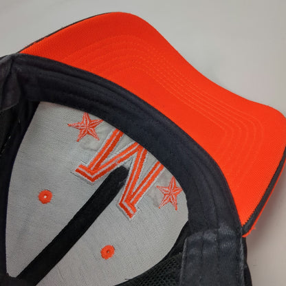 Marlboro Baseball Cap Black Orange S/M American Flag Performance Mesh Fitted Hat
