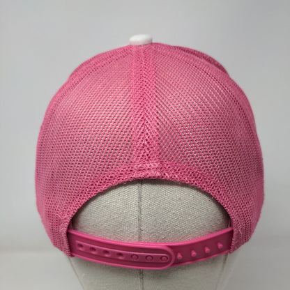 Bass Pro Shops Snapback Trucker Hat Pink OSFM Adjustable Mesh Back Gone Fishing