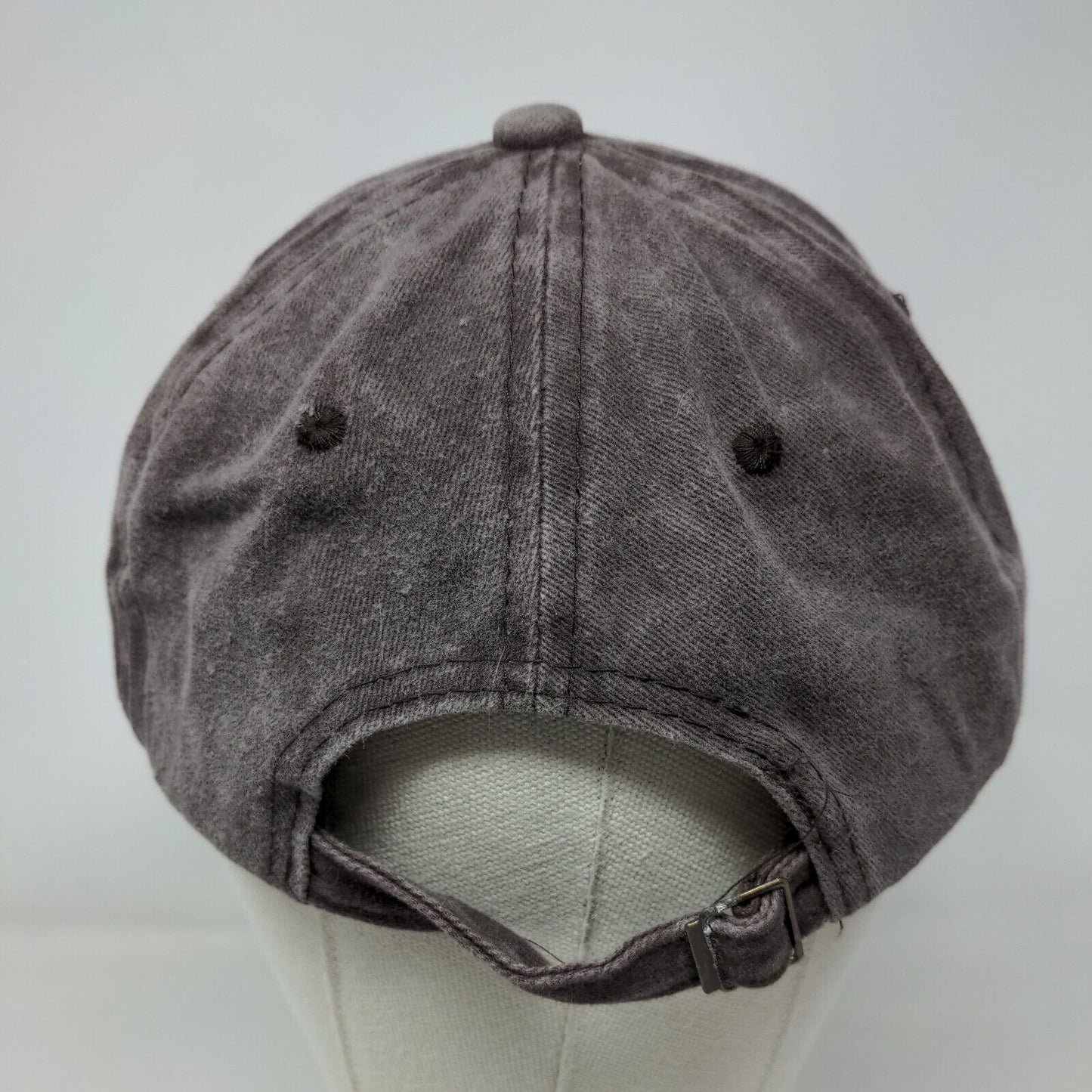 Palm Tree Slideback Hat Brown One Size Embroidered Adjustable 6 Panel