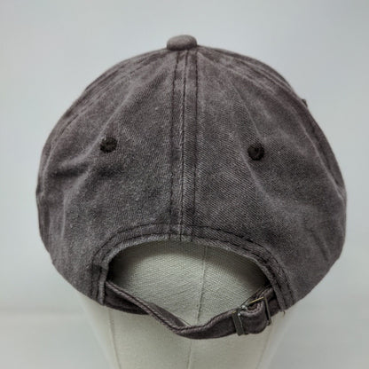 Palm Tree Slideback Hat Brown One Size Embroidered Adjustable 6 Panel