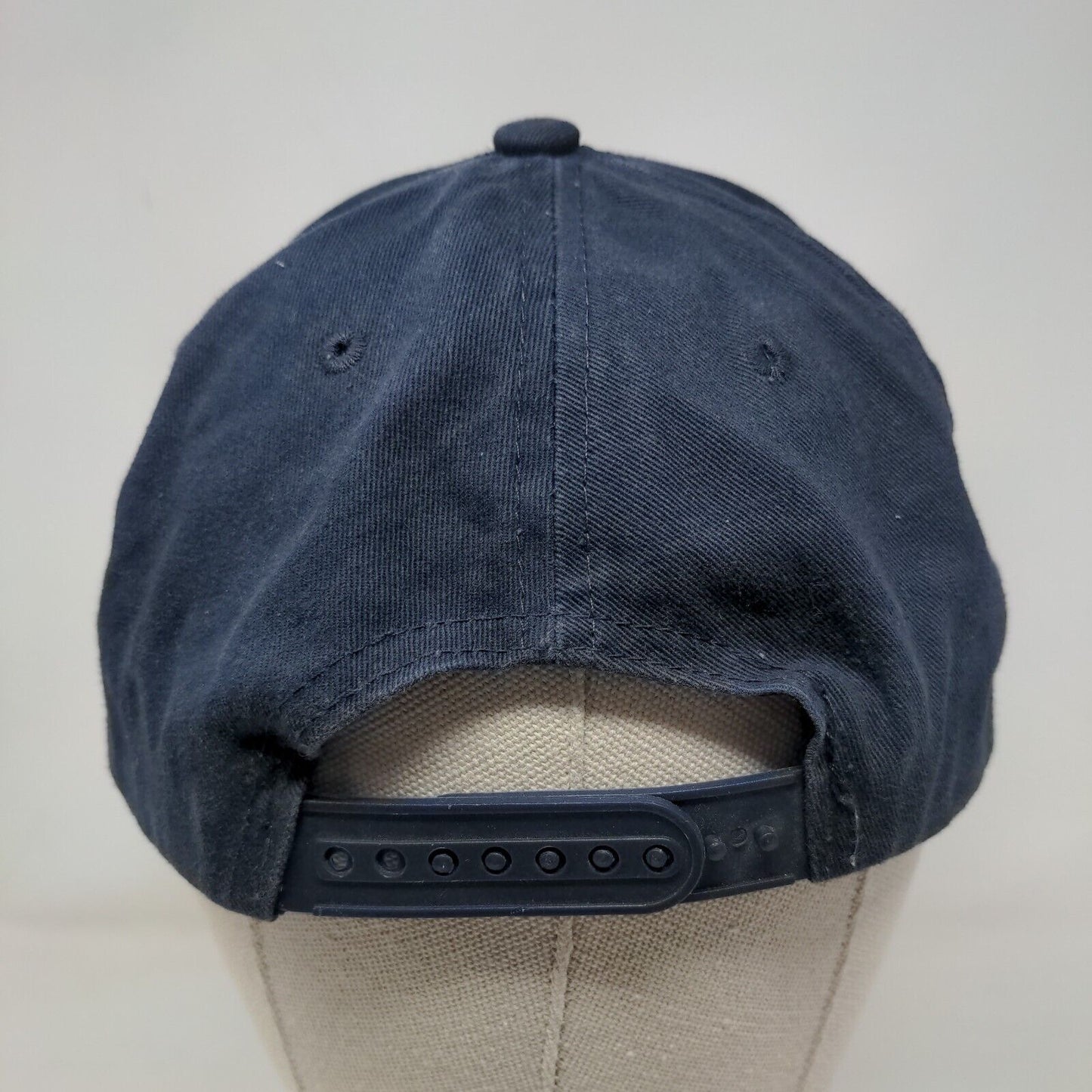 Cursedi Snapback Hat Blue OSFA Adjustable Vented Holes 6 Panel Blank
