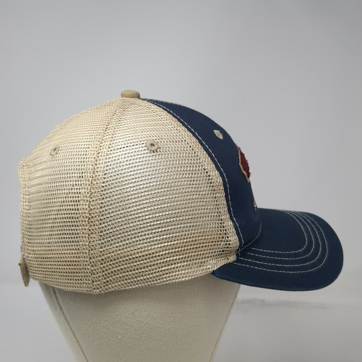Tractor Supply Co Baseball Cap Blue Beige One Size Mesh Strapback Logo Farm Hat