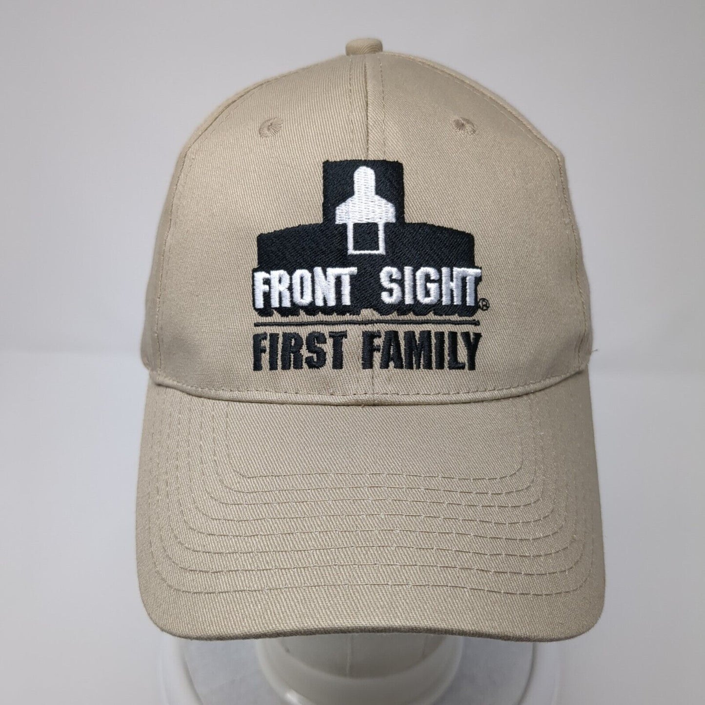 Front Sight First Family Strapback Hat Tan One Size Embroidered Otto