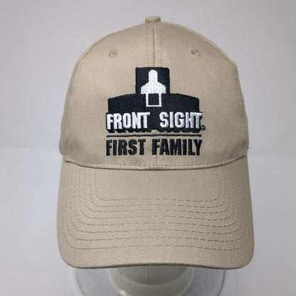 Front Sight First Family Strapback Hat Tan One Size Embroidered Otto
